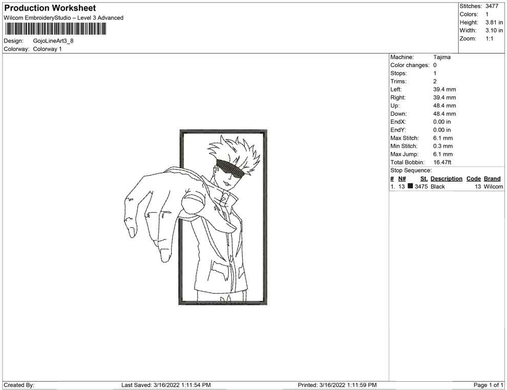 Gojo satoru Line art