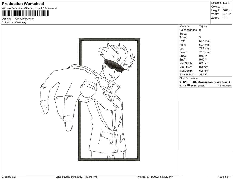 Gojo satoru Line art