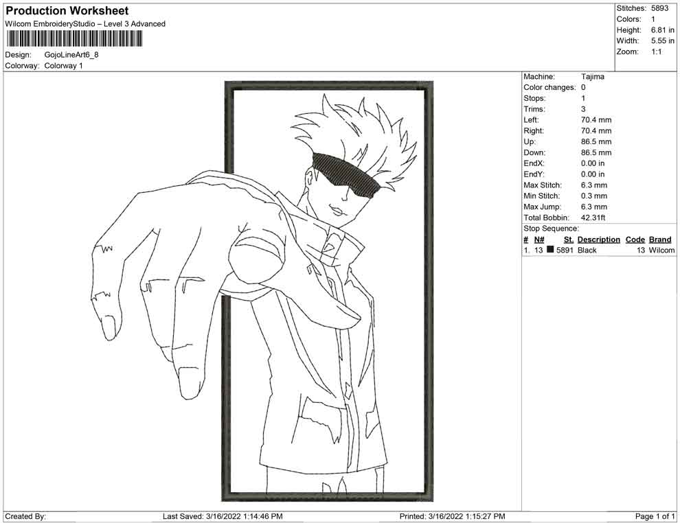 Gojo satoru Line art