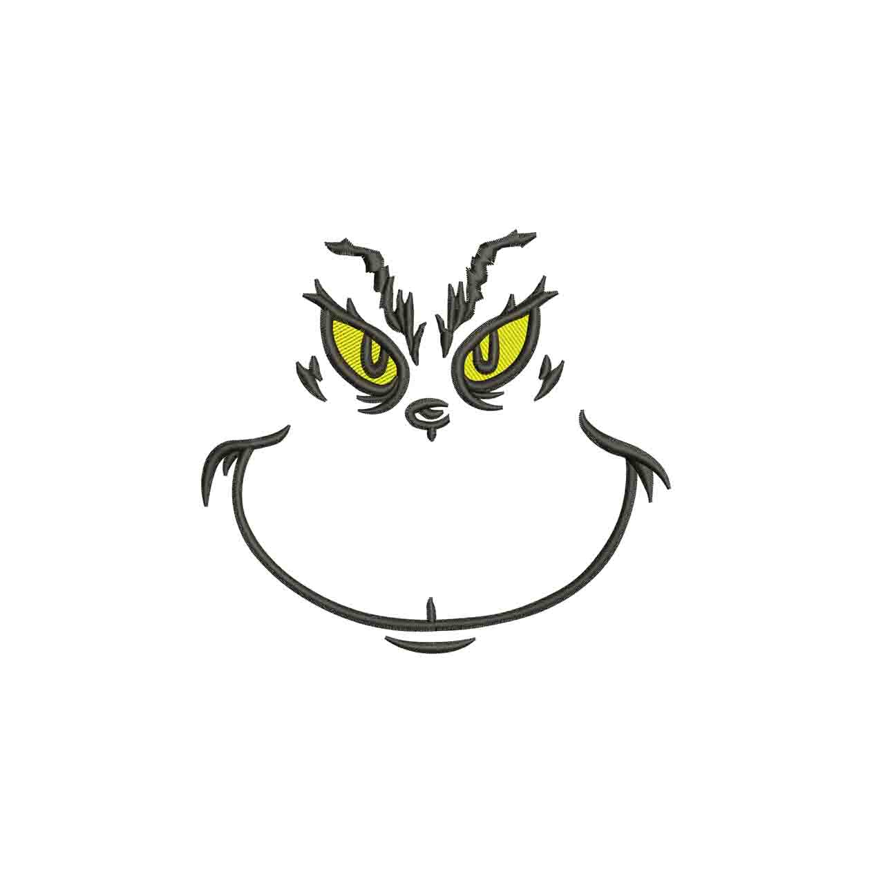 Grinch Face line art
