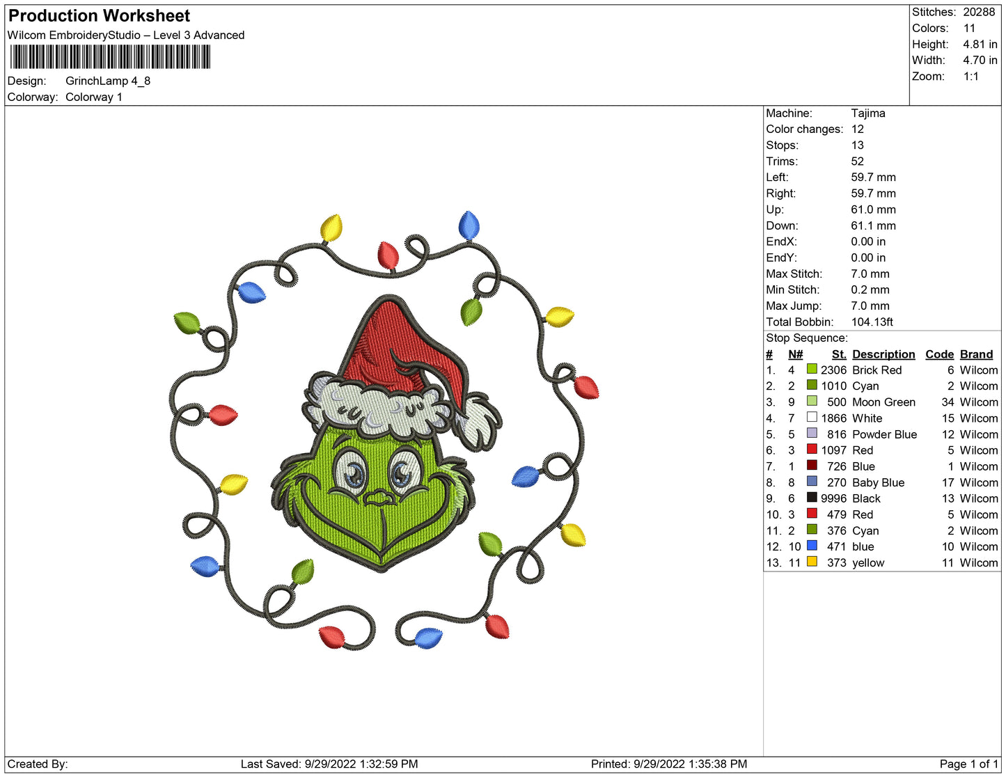 Grinch lamp