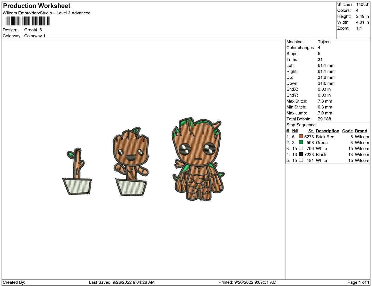 Groot growing