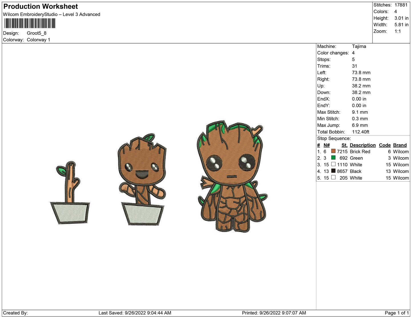 Groot growing