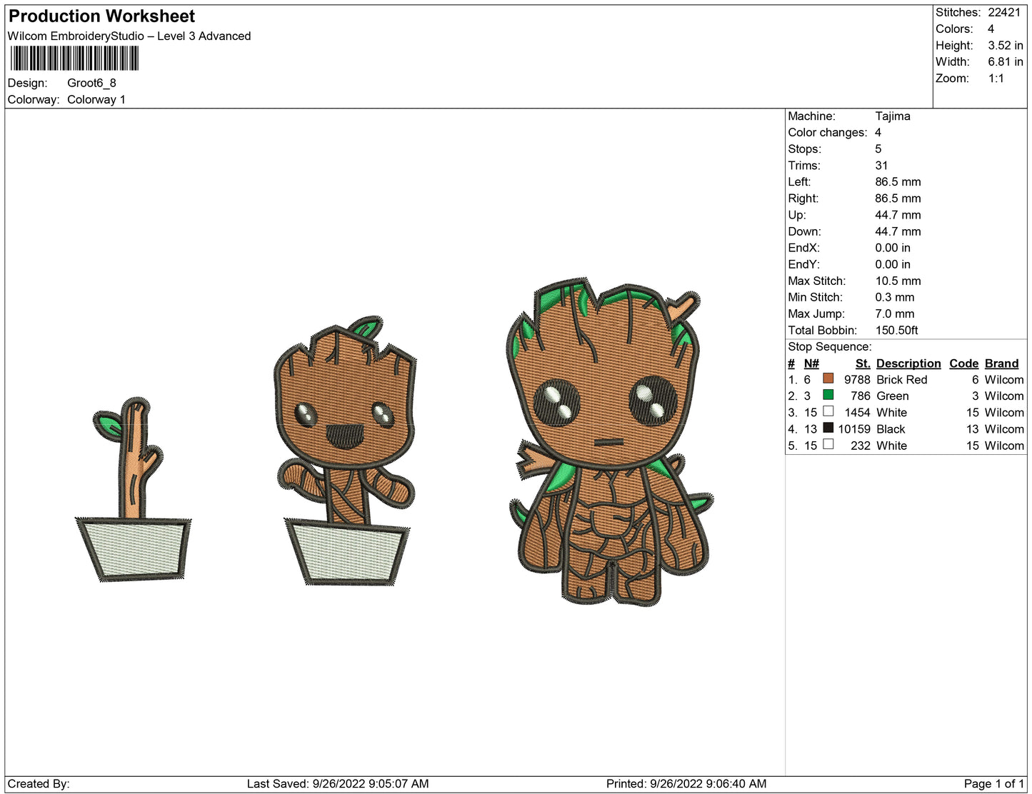 Groot growing