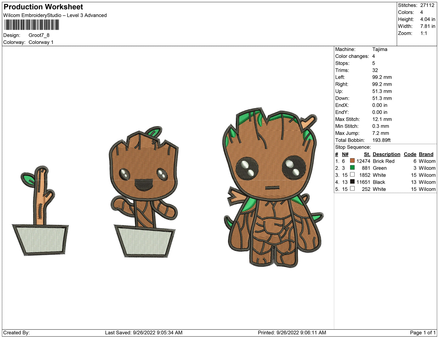 Groot growing