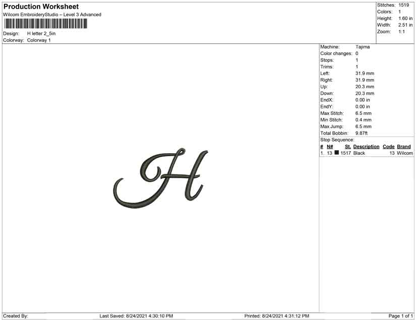 H letter