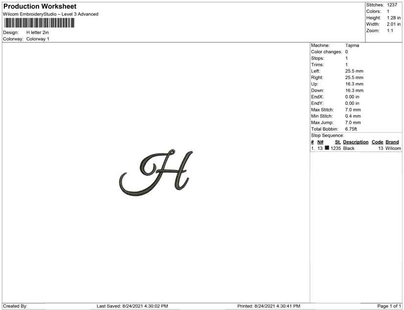 H letter