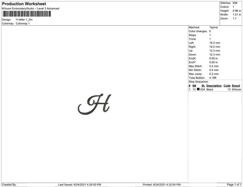 H letter