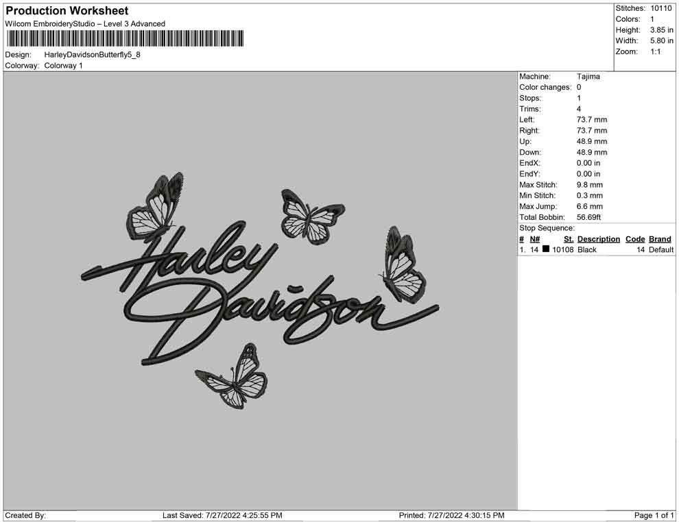 Harley Davidson Butterfly