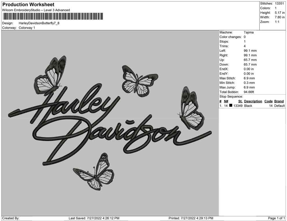 Harley Davidson Butterfly