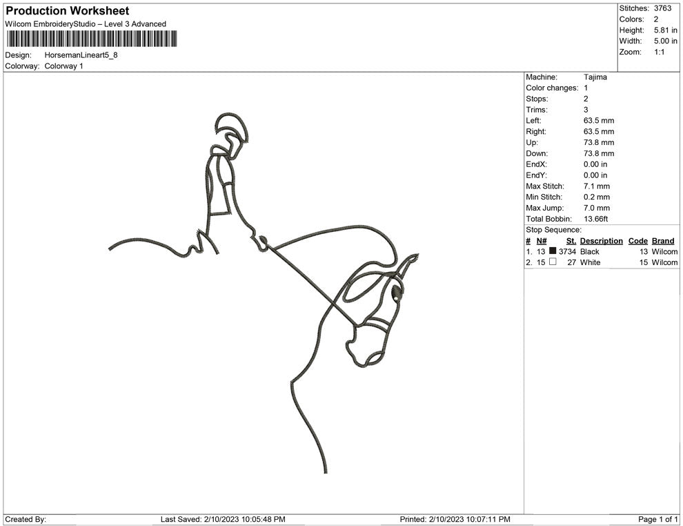 Horseman Line Art