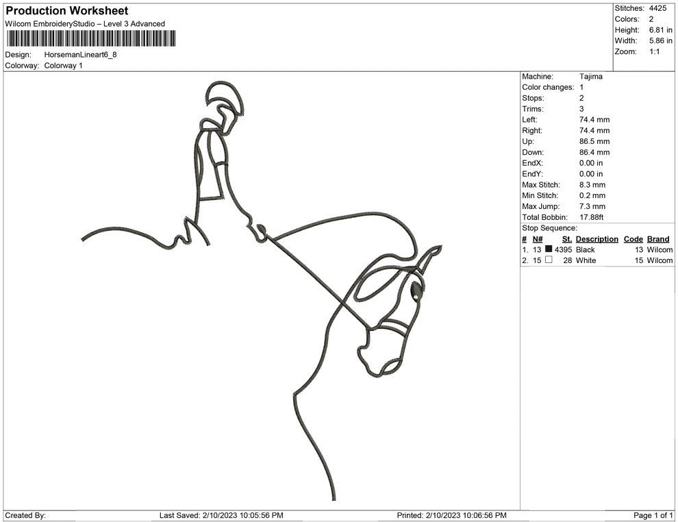 Horseman Line Art