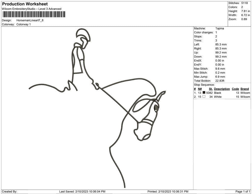 Horseman Line Art