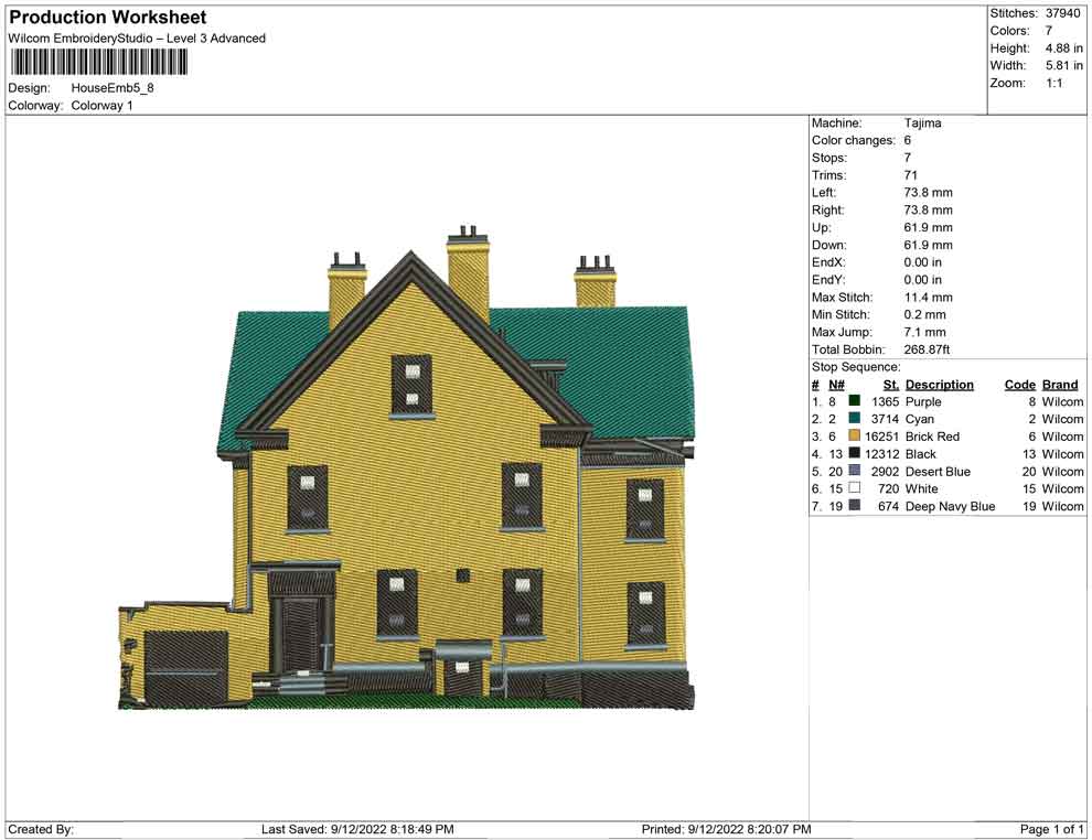 House embroidery