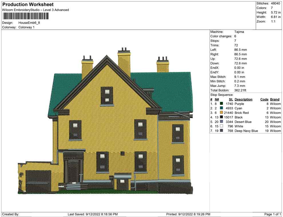 House embroidery