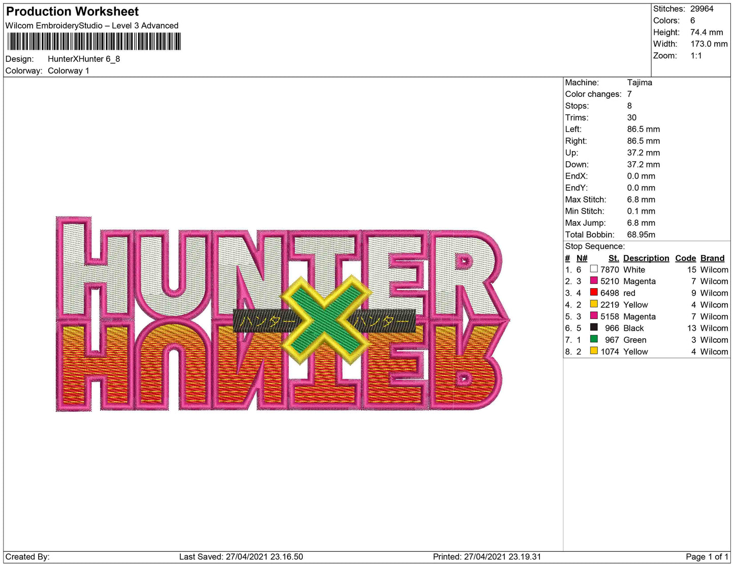 hunter x hunter typography