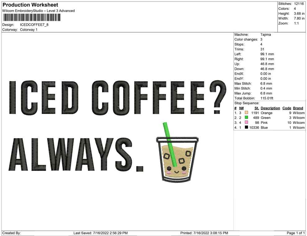 iced coffee