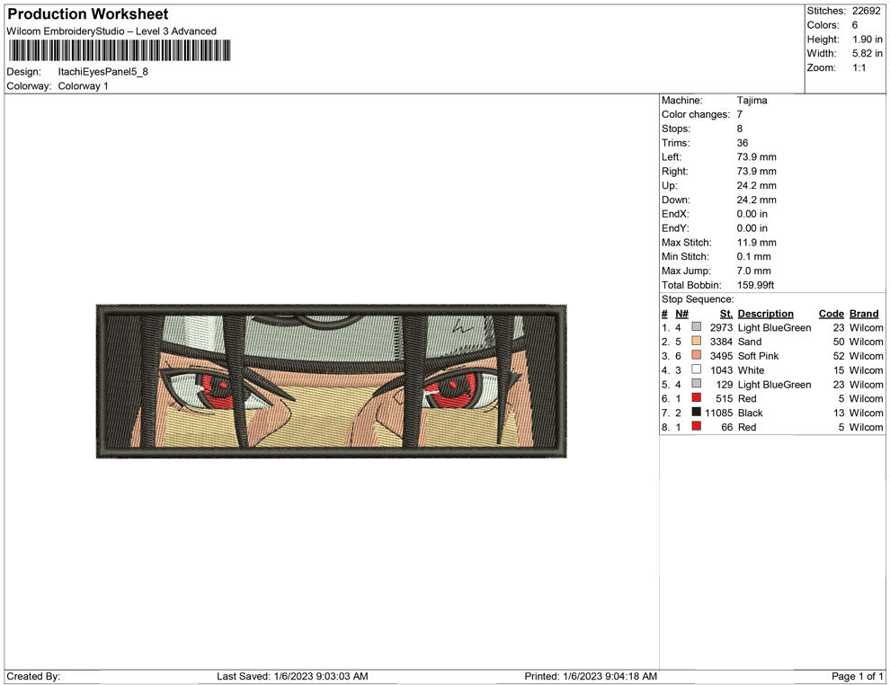 Itachi Eyes Panel