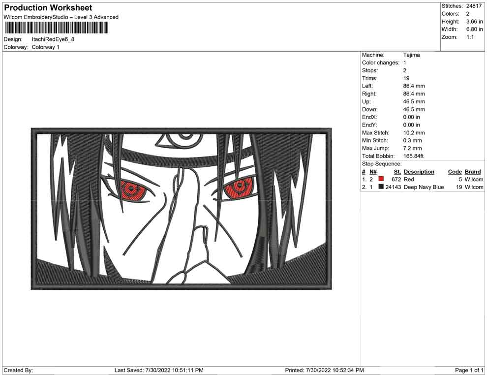 Itachi Red eyes