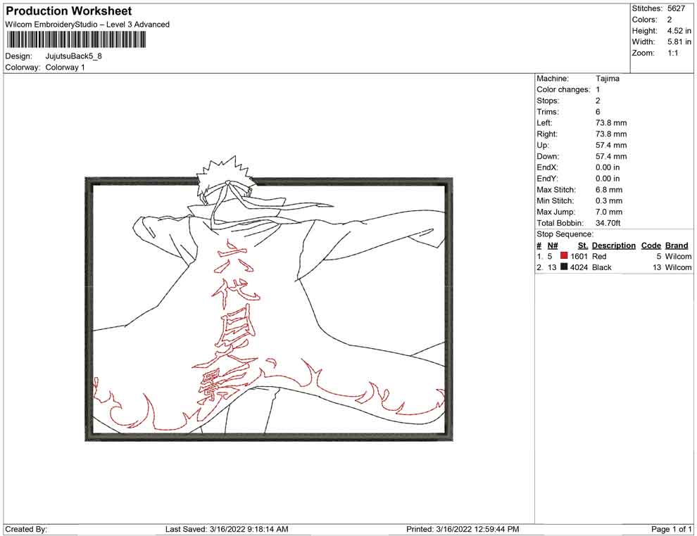 Jujutsu Back Line art
