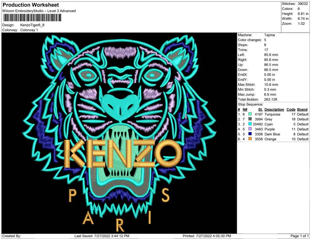 Kenzo tiger