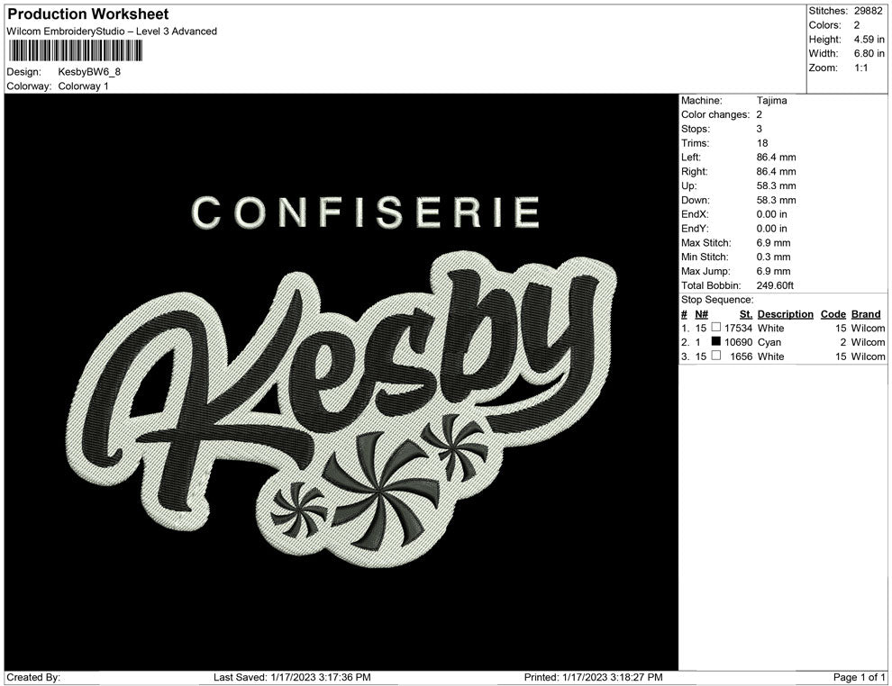 Kesby Black and white