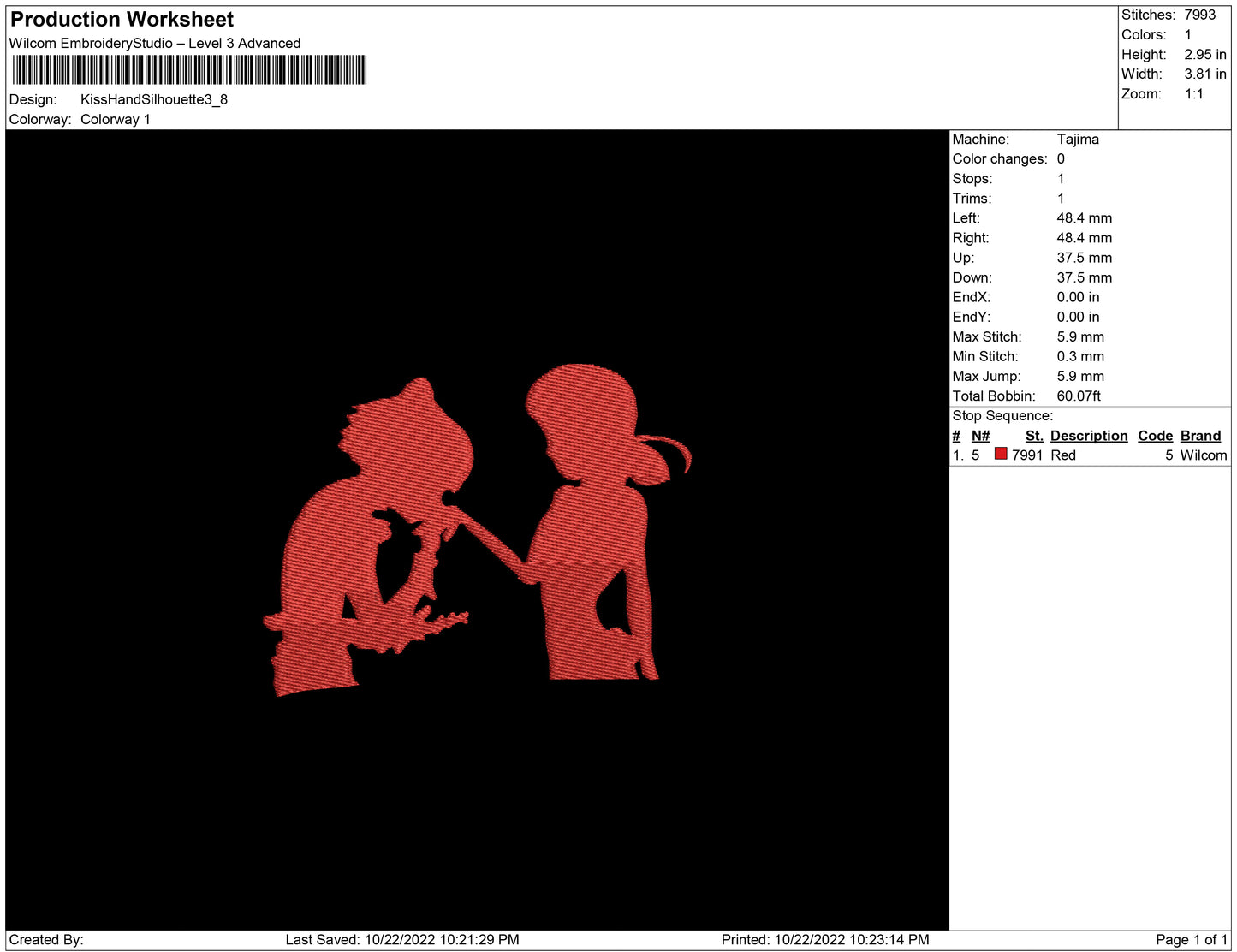 Kiss Hand Silhoette
