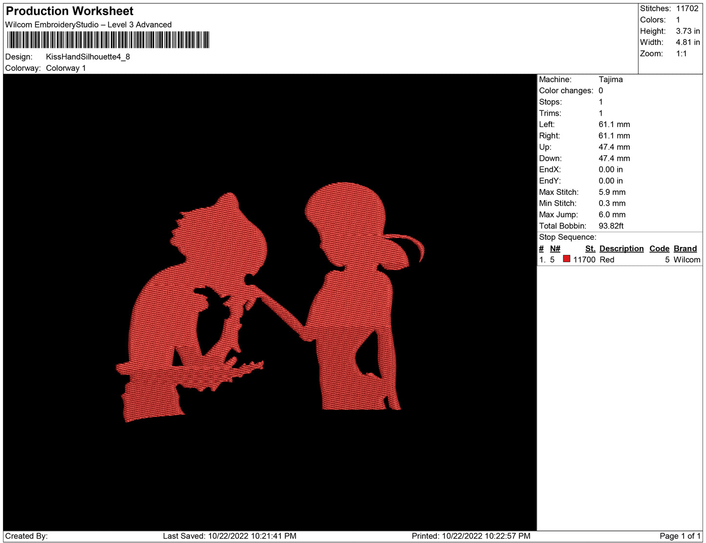 Kiss Hand Silhoette