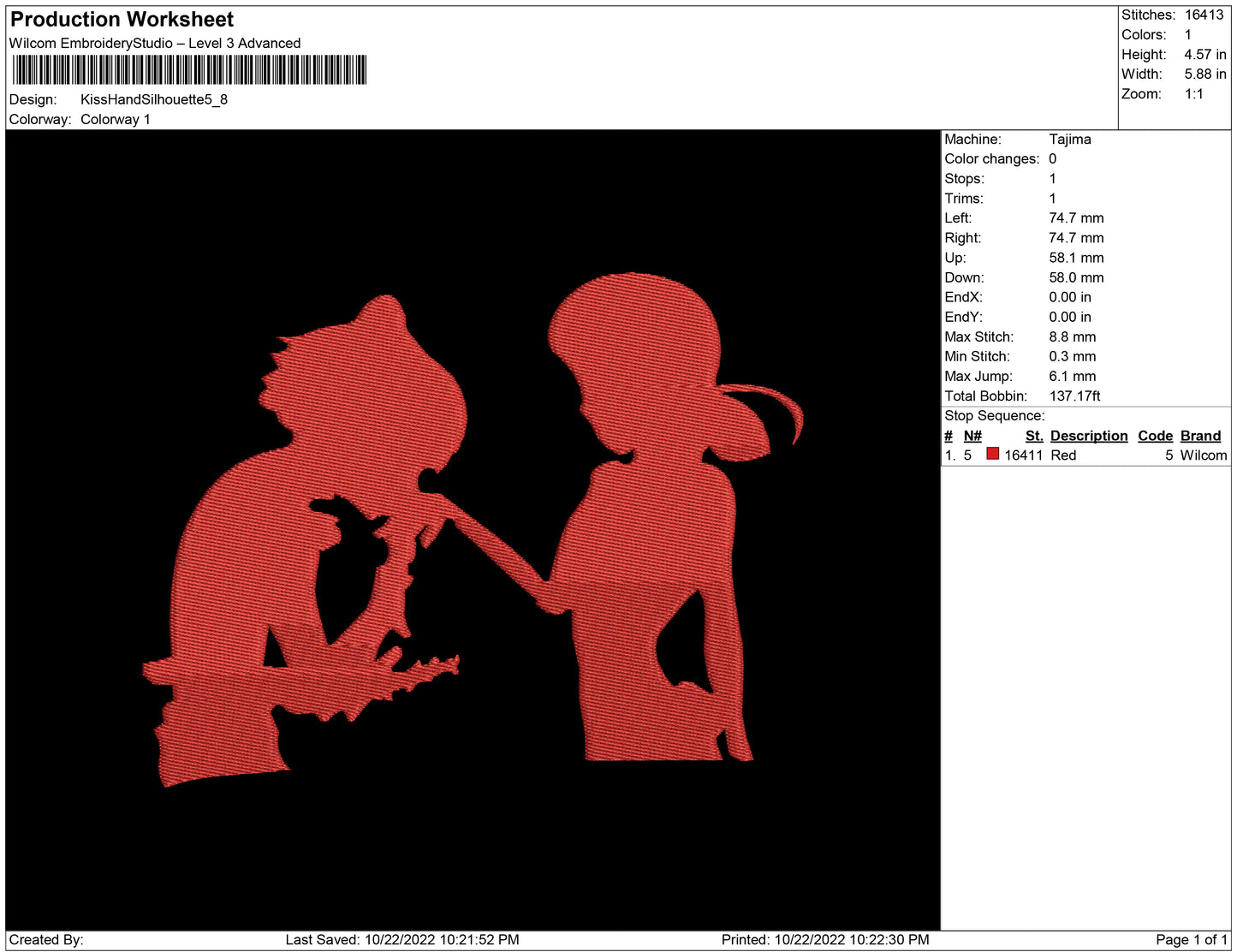 Kiss Hand Silhoette