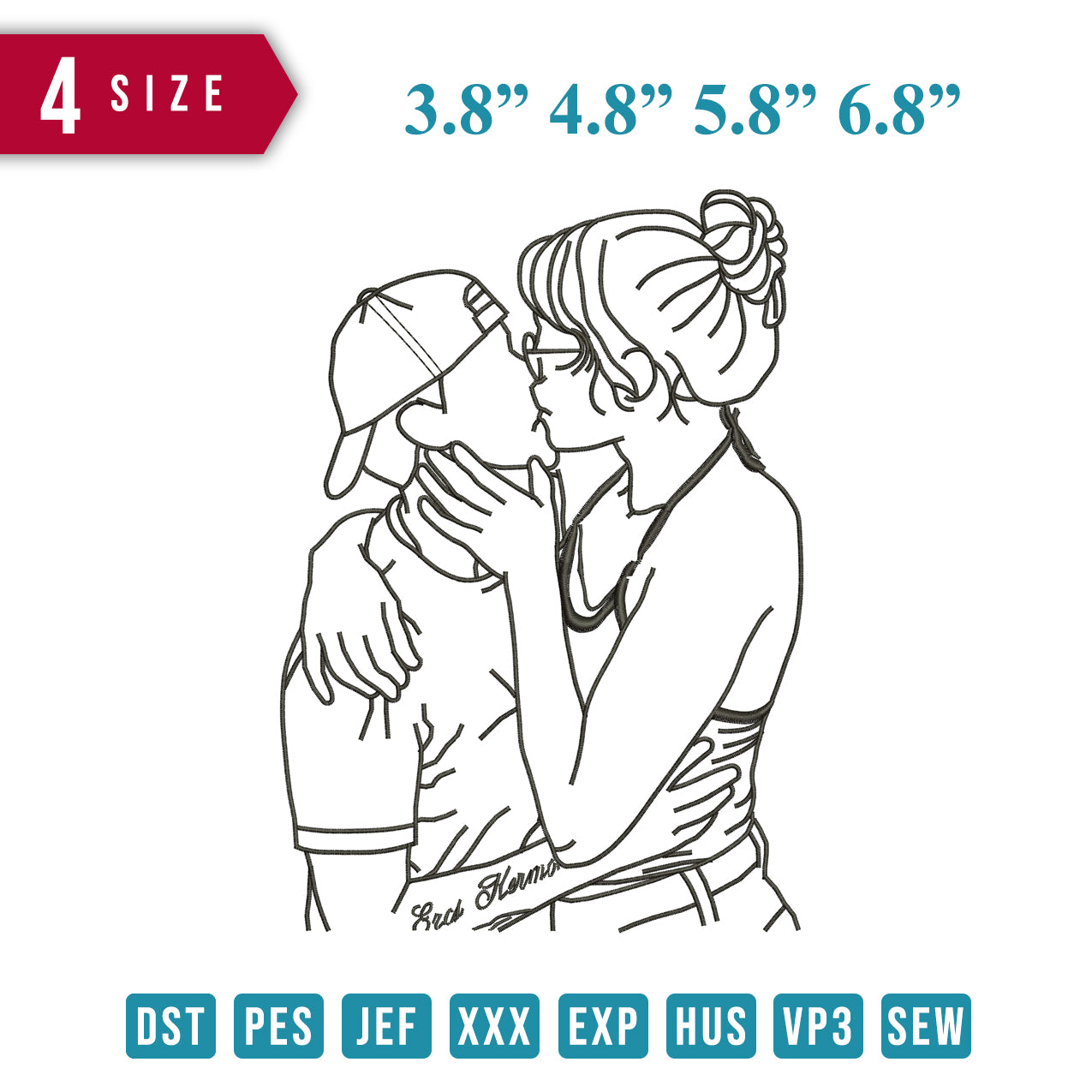 Kiss Line Art