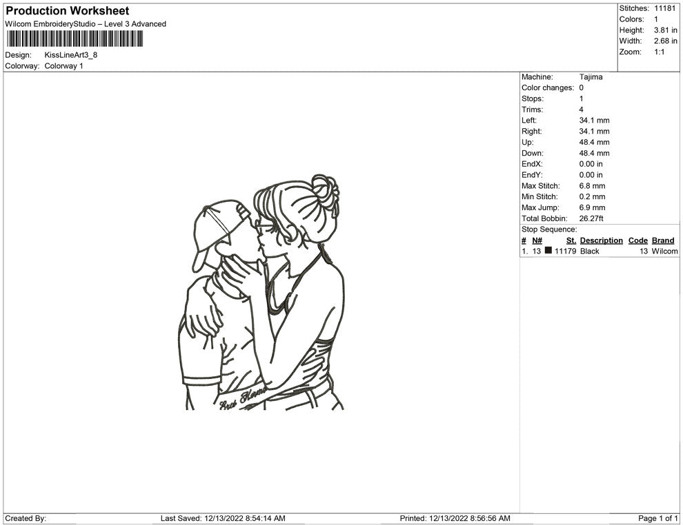 Kiss Line Art