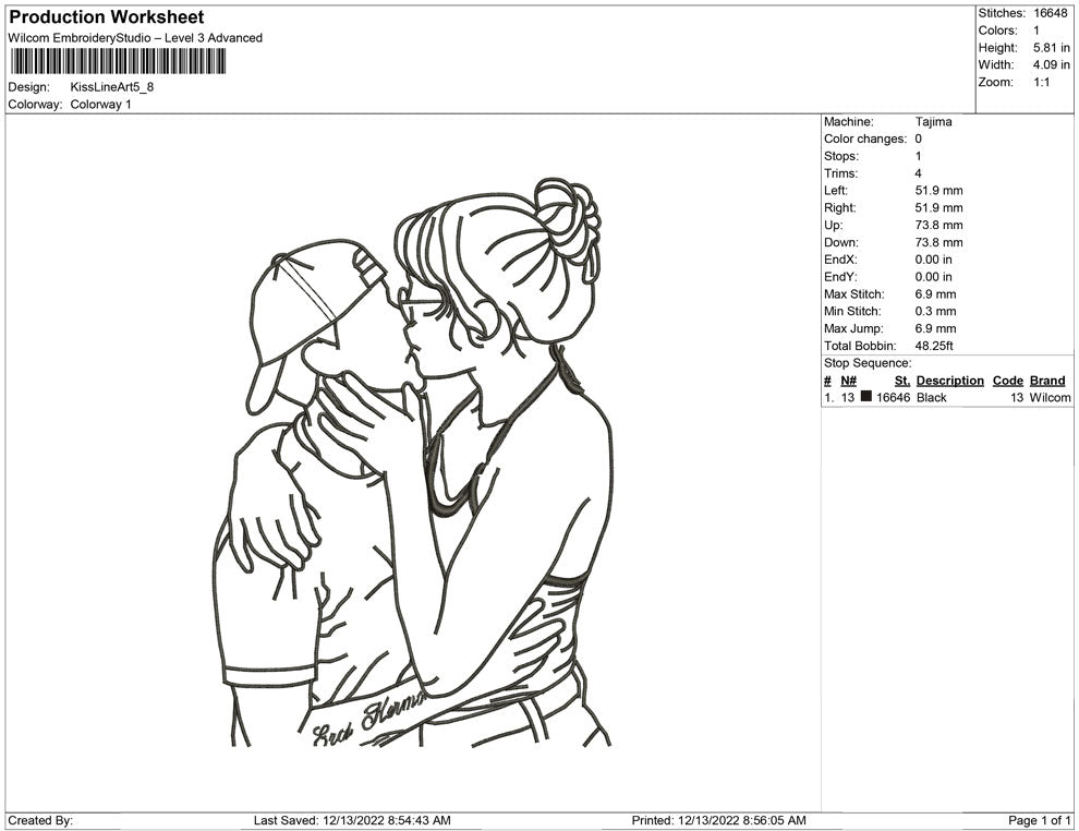 Kiss Line Art