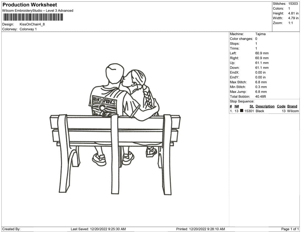 Kiss on the chair