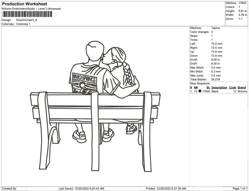 Kiss on the chair