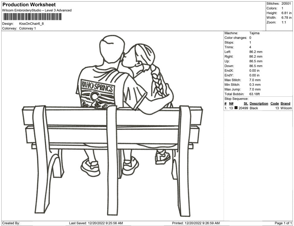 Kiss on the chair