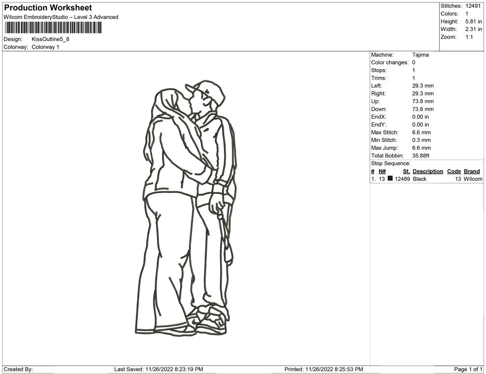 Kiss Outline
