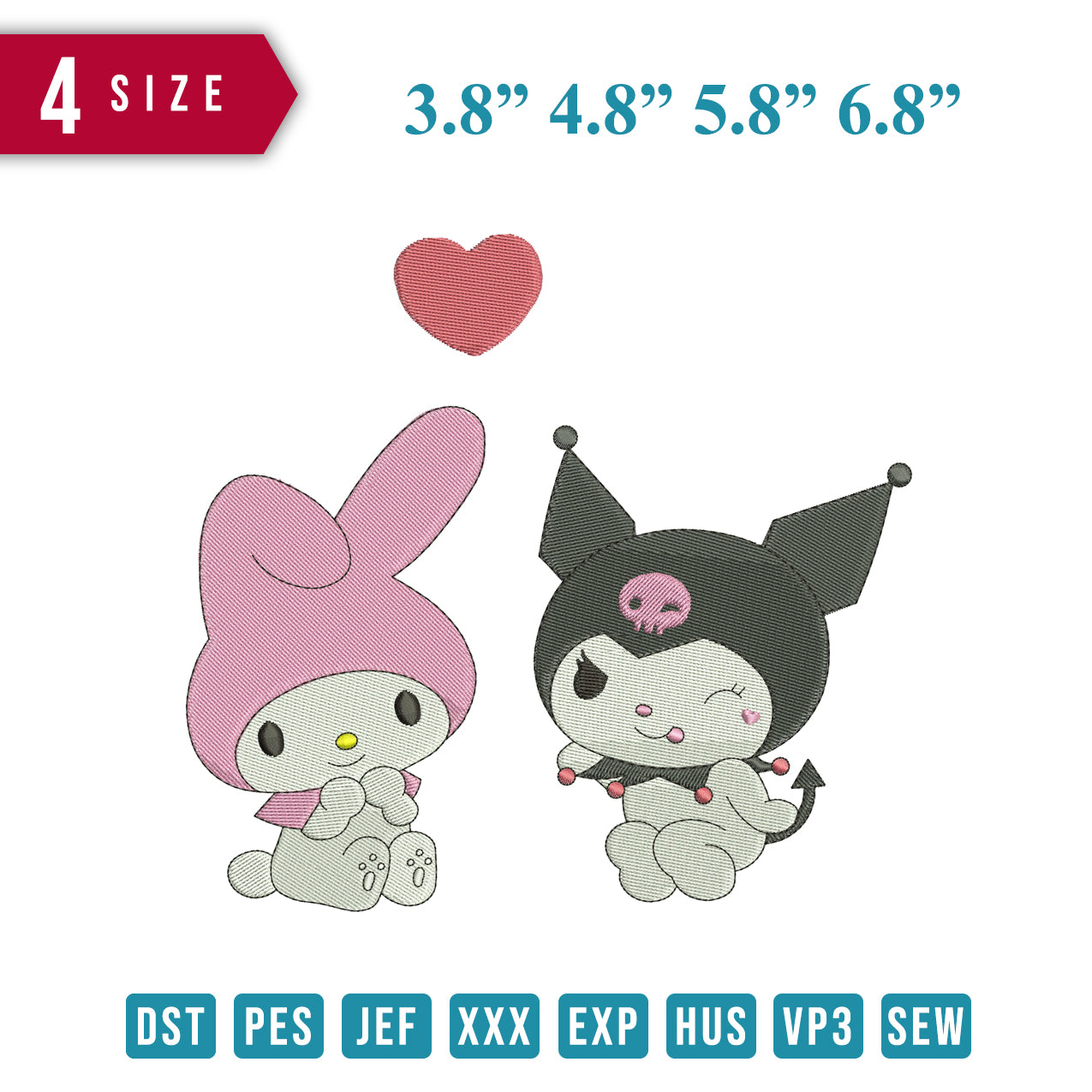 Kuromi and melody love – Embrobuy