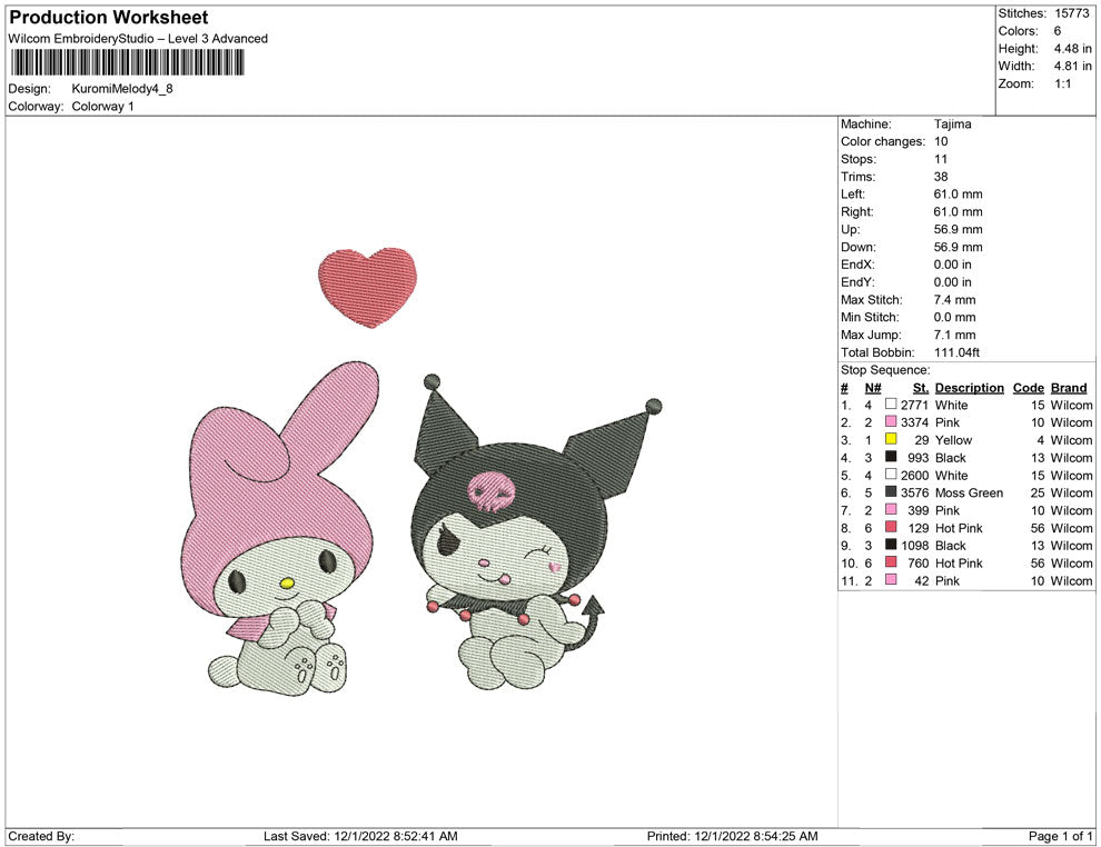 Kuromi and melody love