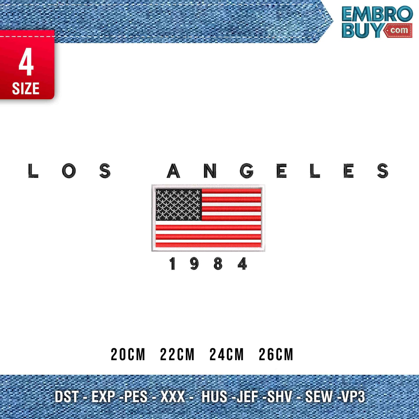 Los Angeles und Flagge