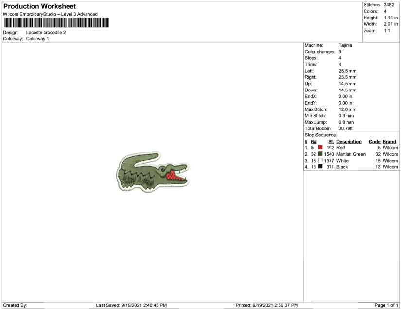 Lacoste crocodile