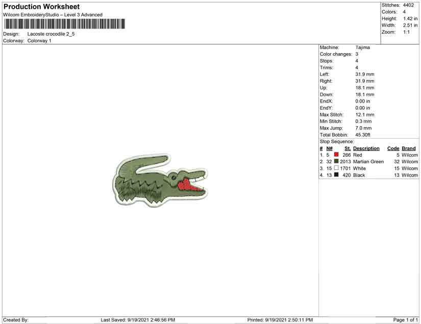 Lacoste crocodile