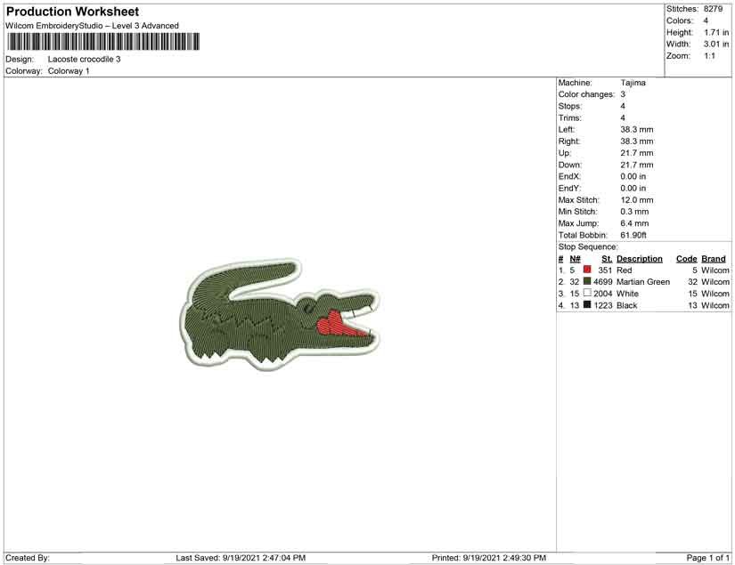 Lacoste crocodile