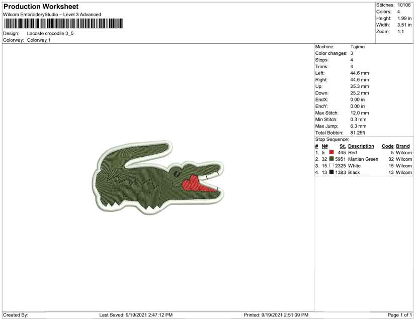 Lacoste crocodile