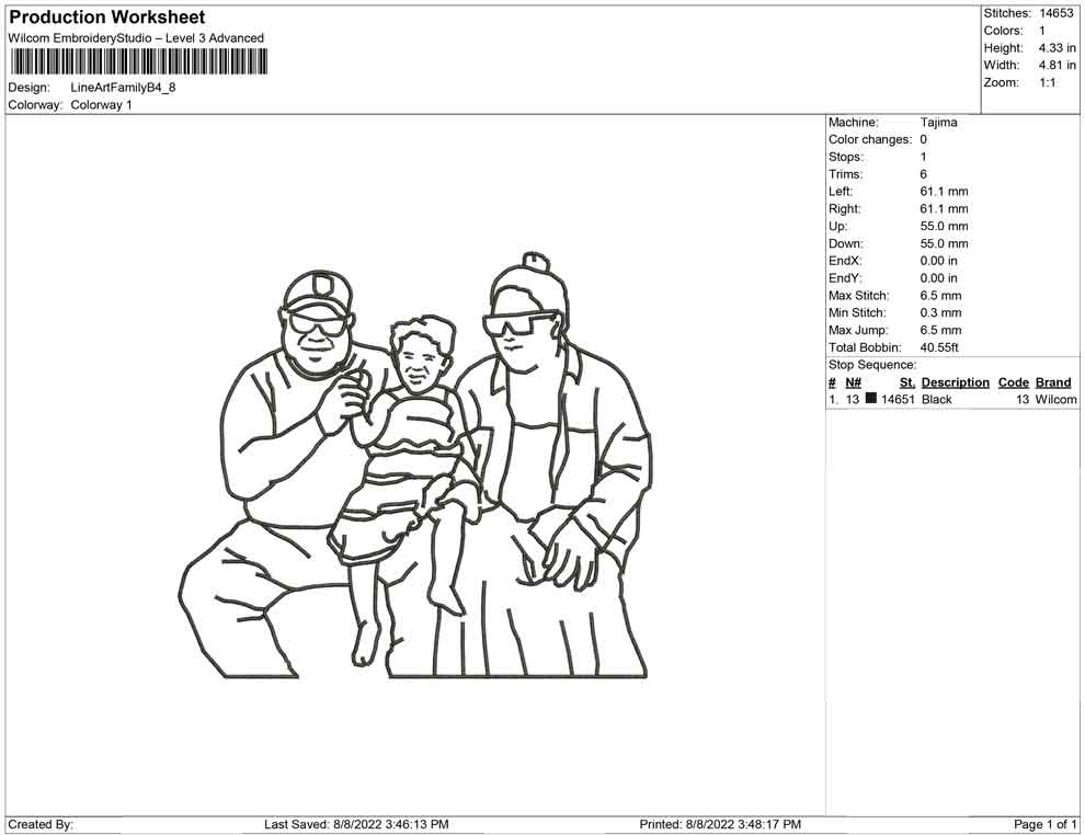 Line Art Family B