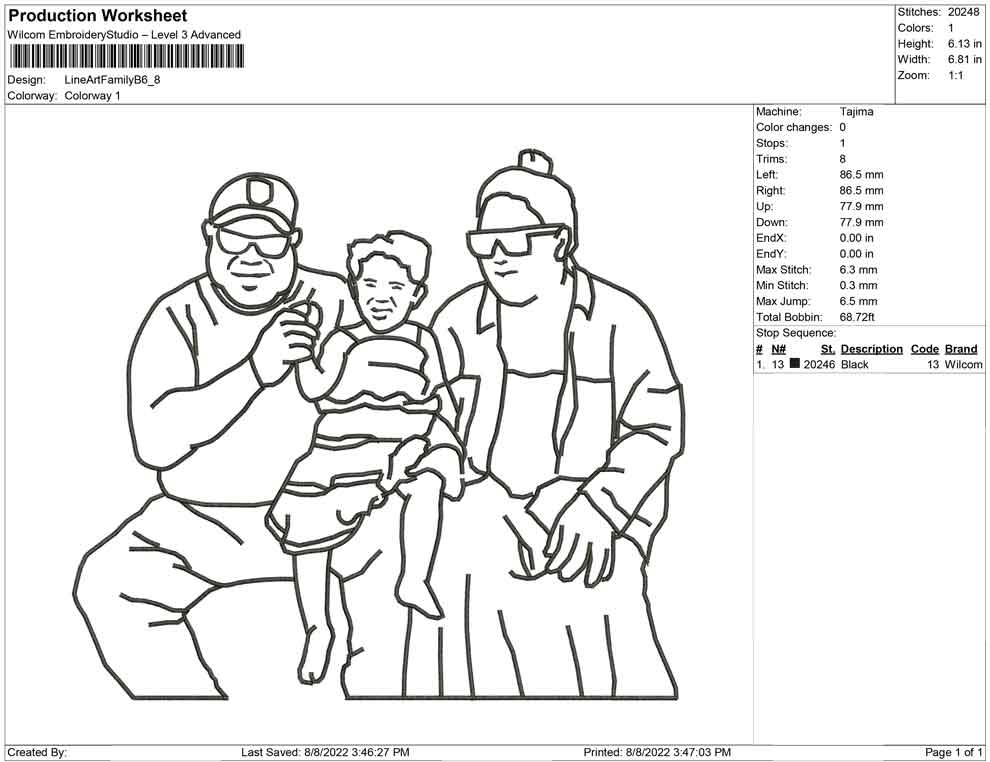Line Art Family B