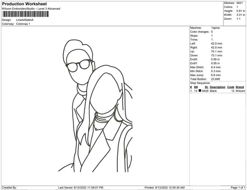 Line Art Satin A