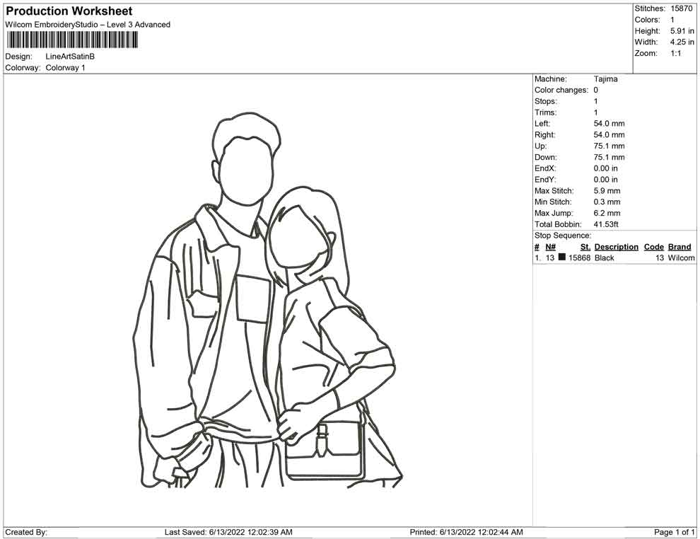 Line Art Satin B