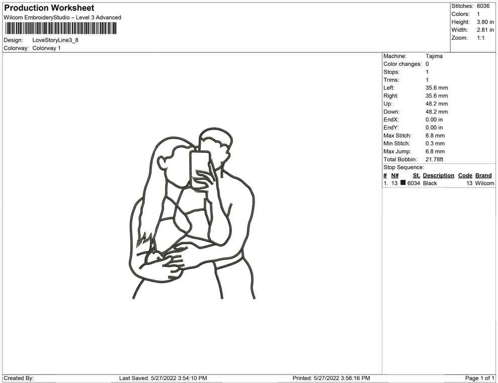 Love Story Line Art
