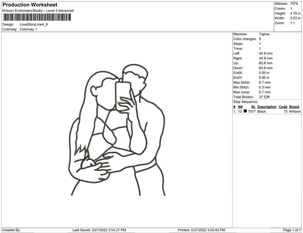 Love Story Line Art