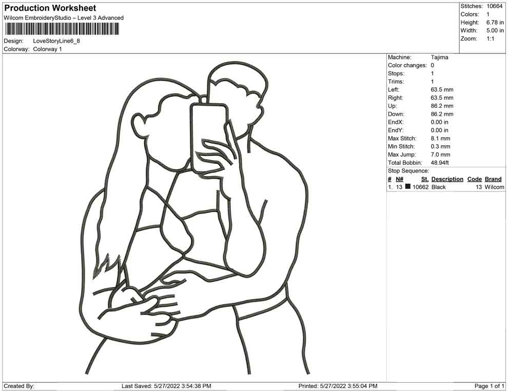 Love Story Line Art
